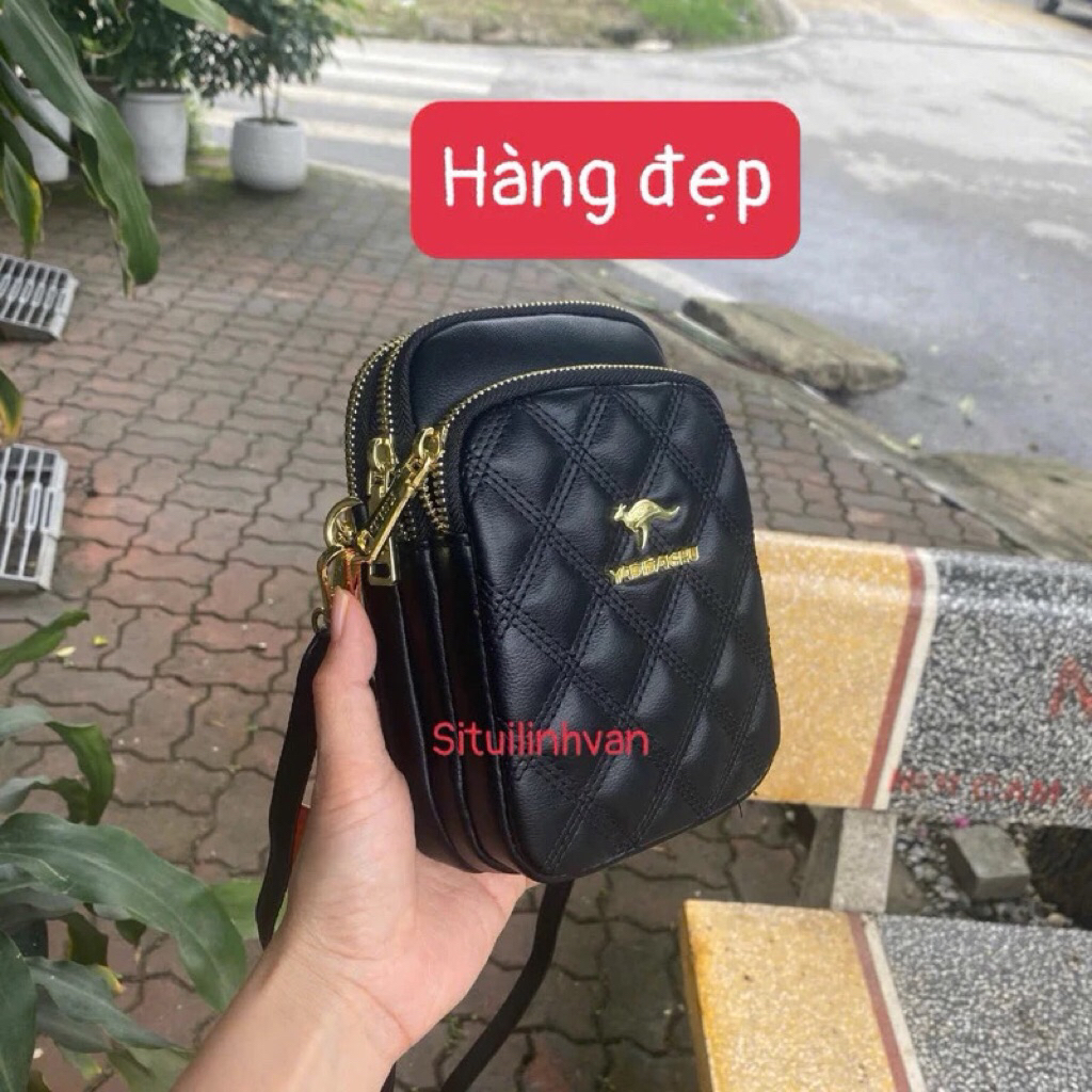 Túi đeo chéo nữ mini da mềm cao cấp nhiều ngăn – Túi nhỏ đựng điện thoại thời trang phong cách Hàn Quốc