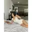 2Soonsumff Bodysuit ba lỗ cánh tiên cổ vuông phối ren ôm body sexy cá tính cho nữ