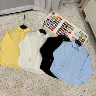 [15-48kg] SM08 Sơ Mi Trẻ Em 11-46kg,Chất Thô Cotton Mềm Mát Cho Bé Đi Học