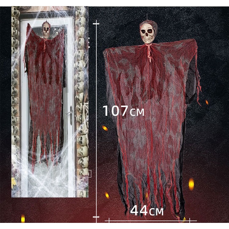 Ma halloween - mô hình con ma trang trí halloween - Ma cảm ứng đèn nhạc