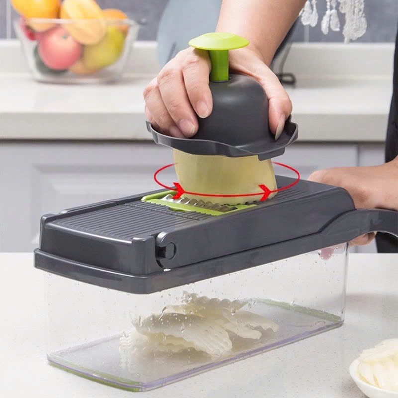 SET NẠO BÀO KÈM HỘP ĐỰNG ĐA NĂNG TIỆN ÍCH - Máy Cắt Rau Củ Đa Năng 14 Chi Tiết,Bộ Dụng Cụ Cắt Rau Củ Quả 14 Món Cao Cấp