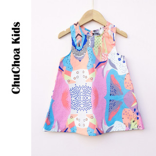 Váy Lanh bé gái, Đầm Lanh bé gái sát nách dáng suông ChuChoaKids [VBC24]