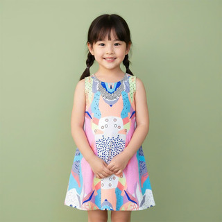 Váy Lanh bé gái, Đầm Lanh bé gái sát nách dáng suông ChuChoaKids [VBC24]