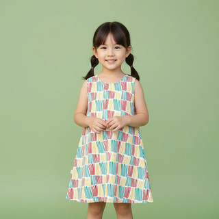 Váy Lanh bé gái, Đầm Lanh bé gái sát nách dáng suông ChuChoaKids [VBC24]