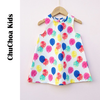 Váy Lanh bé gái, Đầm Lanh bé gái sát nách dáng suông ChuChoaKids [VBC24]