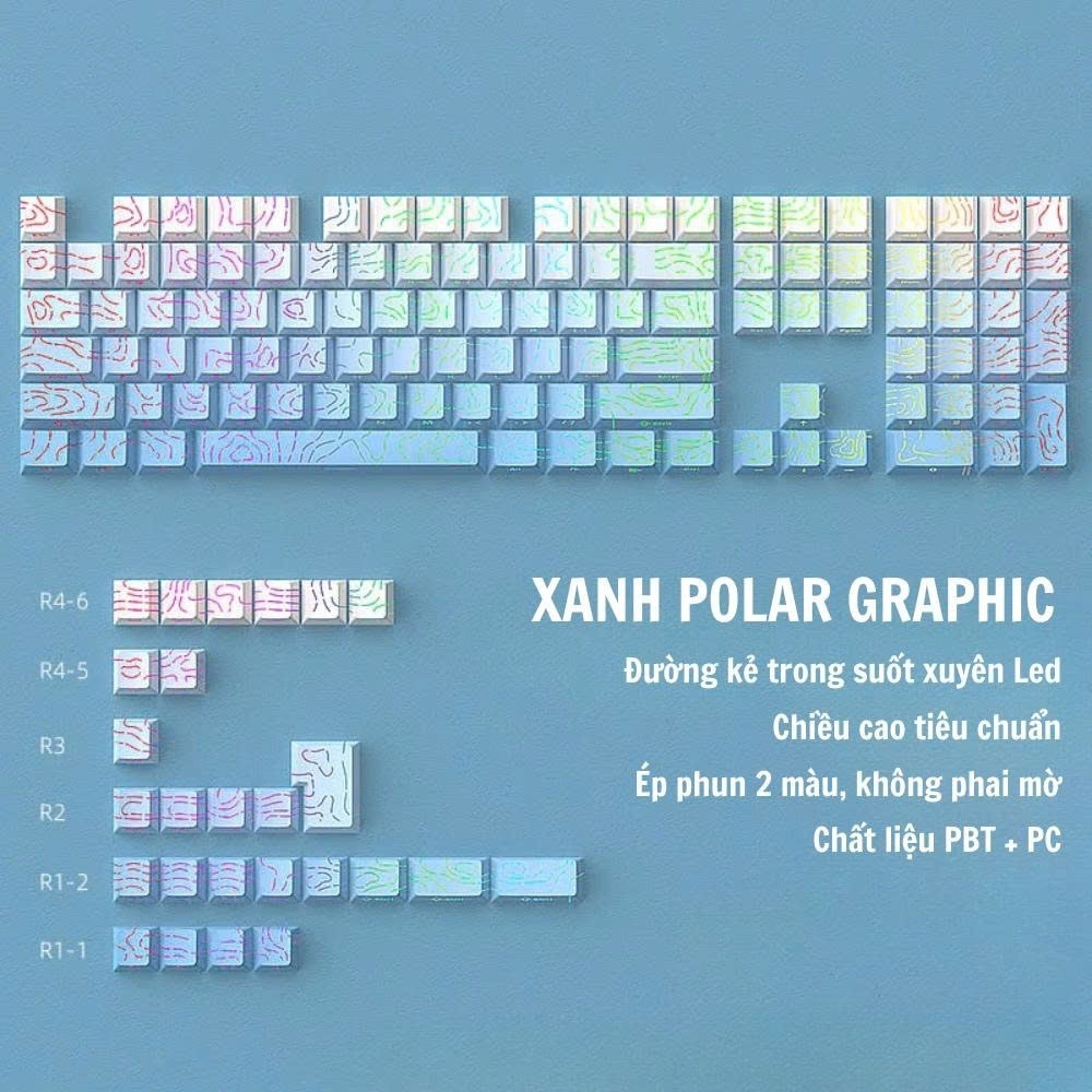 Bộ keycap ATAS Contour ToPo Graphic
