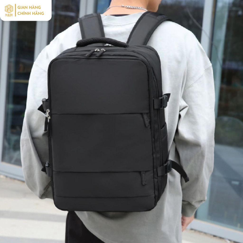 Balo du lịch đa năng HADI đựng quần áo giày dép máy tính laptop da chức năng B06
