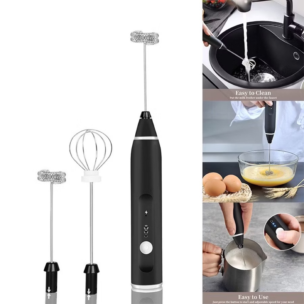 Giảm- sale 80% Máy Đánh Trứng Cầm Tay, Máy Đánh Bọt Cà Phê, Đánh Cafe Đánh Trứng Mini Sạc Điện Tiện Lợi