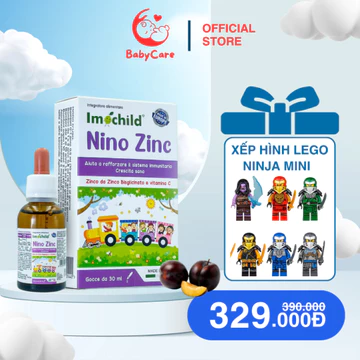 Kẽm hữu Cơ Nino Zinc Imochild cho bé bổ sung vitamin C dành cho bé biếng ăn, hỗ trợ ăn ngon 30ml