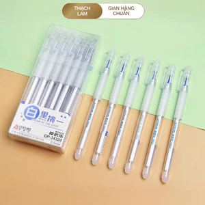 Bút Gel Trắng Viết Trên Giấy Màu 0.5mm – Mực Trắng Đậm Rõ, Khô Nhanh, Viết Thiệp Trang Trí, Doodle