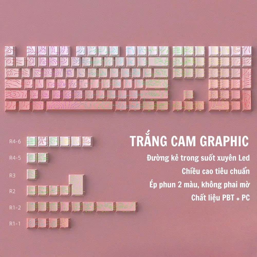 Bộ keycap ATAS Contour ToPo GRAPHIC