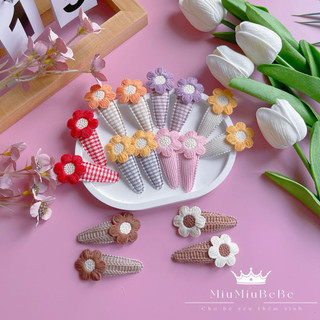 Set kẹp hoa cúc màu sắc phù hợp với mùa hè cho bé gái