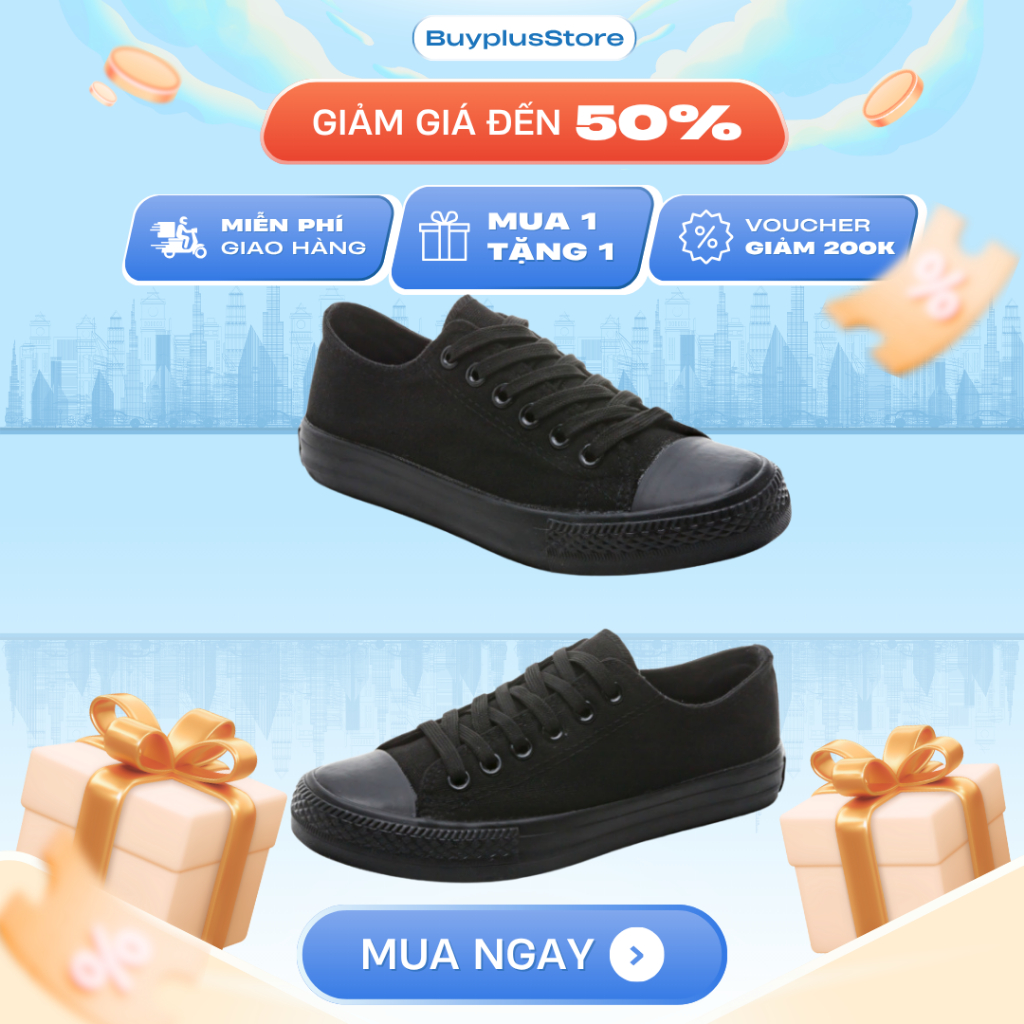 [Thanh lý 50%] Giày thể thao nữ sneaker bằng vải canvas Đế đúc Cao Su (fom nhỏ, tăng 2 size là ok)