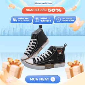 Giày thể thao nữ sneaker bằng vải canvas Đế đúc Cao Su (fom nhỏ, tăng 2 size là ok)