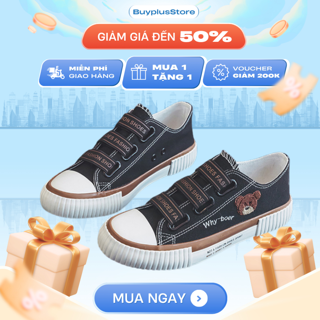 [Thanh lý 50%] Giày thể thao nữ sneaker bằng vải canvas Đế đúc Cao Su (fom nhỏ, tăng 2 size là ok)