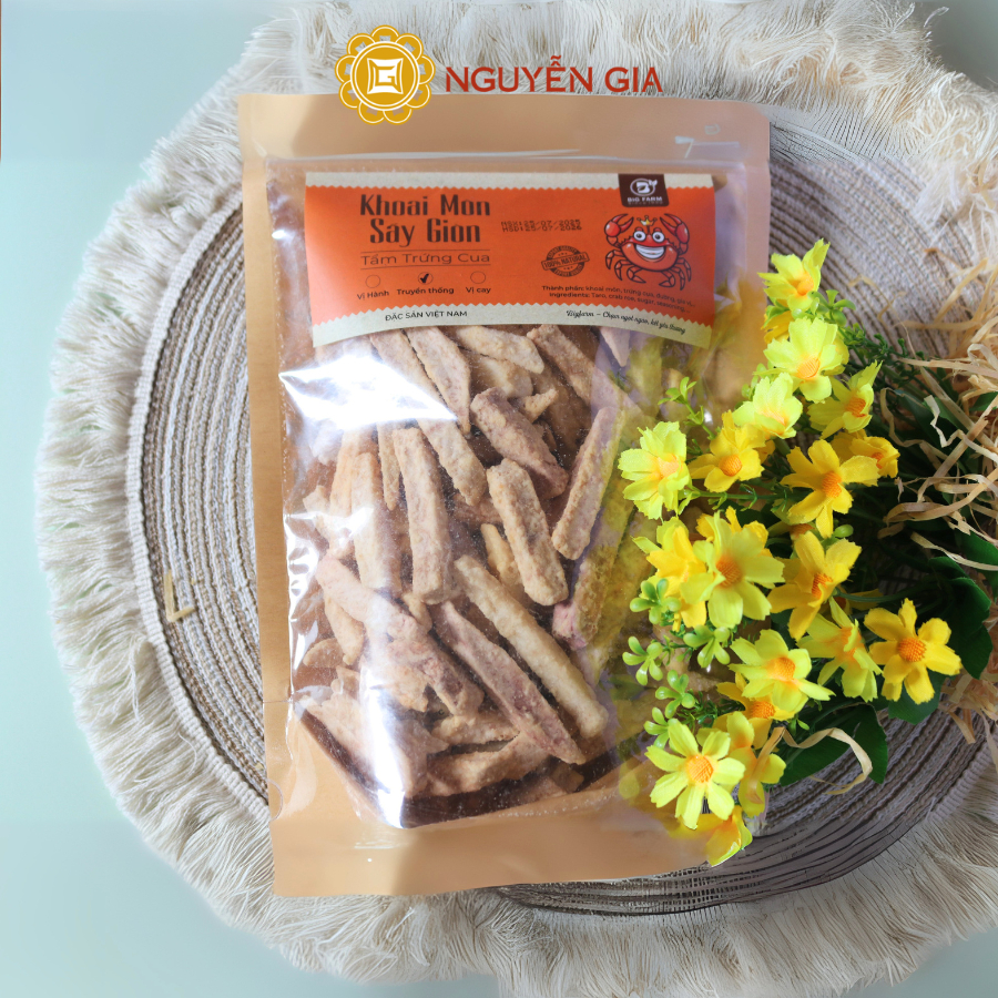 Khoai Môn Sấy Giòn Tẩm Trứng Cua ít ngọt Bigfarm 200g NGDAV058