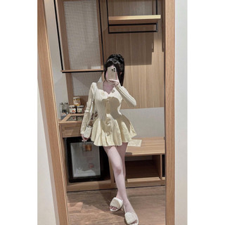 [Mẫu Mới]•𝙆𝙞𝙣𝙜𝙨𝙝𝙤𝙥𝙗𝙚𝙖𝙪𝙩𝙮•Áo Váy Tăm Gân Cúc Bồng Chuẩn L1