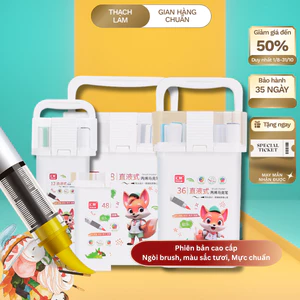 Bút Marker Cao Cấp Thạch Lam – Ngòi Brush Mềm Mịn, Màu Chuẩn, Mực Tươi Lâu Phai – Bộ 12/24/36/48 Màu
