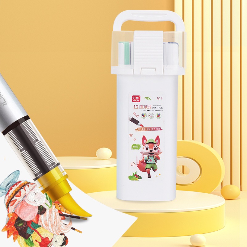 Bút Marker Cao Cấp Thạch Lam – Ngòi Brush Mềm Mịn, Màu Chuẩn, Mực Tươi Lâu Phai – Bộ 12/24/36/48 Màu