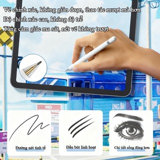 Ngòi bút thay thế cho Apple Pencil Pro Pencil 1 2 chống trơn trượt giảm tiếng ồn không trầy xước màn hình