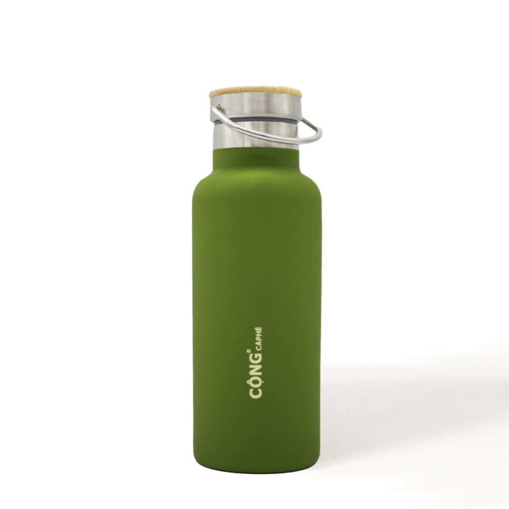 Bình giữ nhiệt nóng lạnh nắp gỗ 600ml - Cộng Cà Phê | BigBuy360 - bigbuy360.vn