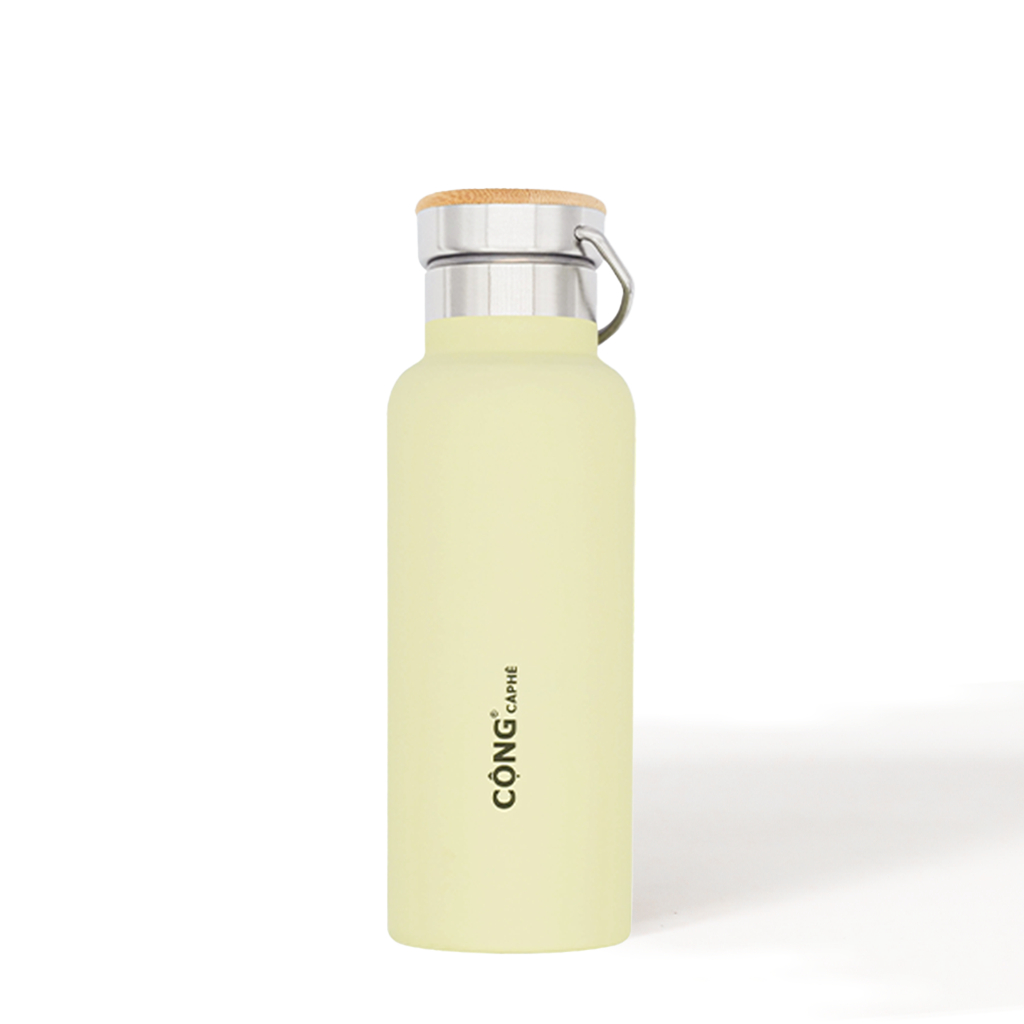 Bình giữ nhiệt nóng lạnh nắp gỗ 600ml - Cộng Cà Phê | BigBuy360 - bigbuy360.vn