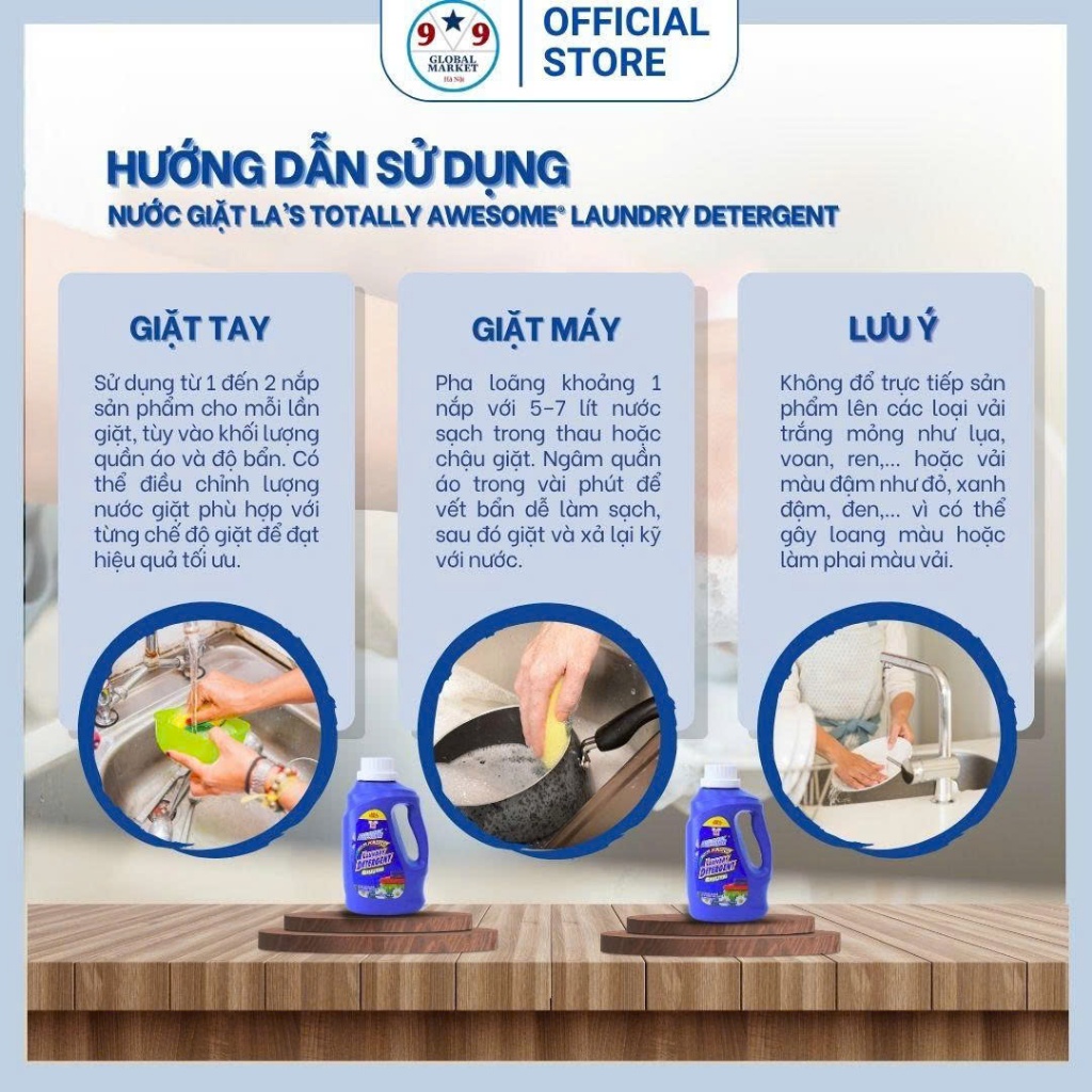 Nước giặt - LA’s Totally Awesome - Oxygen - Powered  -Laundry - Detergent  - 1,892 ML