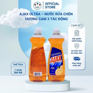 Nước rửa chén - AJAX - UITRA - hương cam - Chai 336 ml