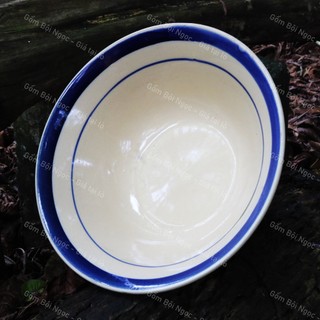 Tô Gốm Xưa Bắc Chỉ Xanh Nam Bộ - Tô Tượng Size Đại 21cm - Gốm Lái Thiêu - Gốm Xưa Cho Người Hoài Niệm