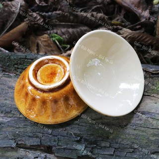 Chén Gốm Vẽ Hoa/Gà/Phết Xanh Size To 9.5cm - Đổ Bánh Bèo - Nướng Trứng -Chén Chấm -Gốm Xưa Lái Thiêu Cho Người Hoài Niệm