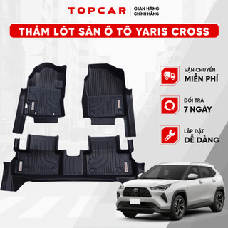Thảm lót sàn ô tô TOYOTA YARIS CROSS TOPCAR phiên bản xe xăng, chất liệu nhựa TPE nguyên sinh cao cấp