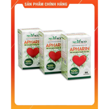 Hàng chính hãng 3 hộp Apharin hỗ trợ cao huyết áp