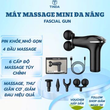 Máy Massage Súng Massage Đa Năng Cao Cấp Fascial Gun Pin Khỏe 6 Cấp Độ Rung Massage Toàn Thân Thư Giãn Cơ Giảm Đau Tốt.