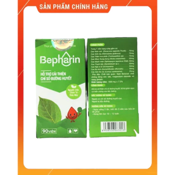 Hàng chính hãng 4 hộp Bepharin hỗ trợ tiểu đường, đường huyết cao,biến chứng tiểu đường hộp 90 viên