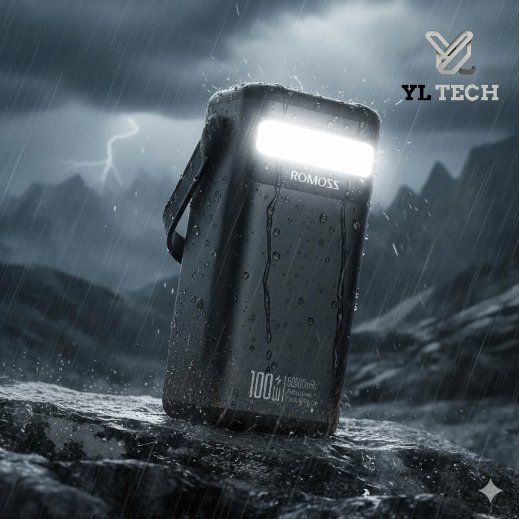 Pin sạc dự phòng ROMOSS PMT60 - 60.000mAh | 100W sạc nhanh 2 chiều - Lõi LIFEPO4 siêu bền
