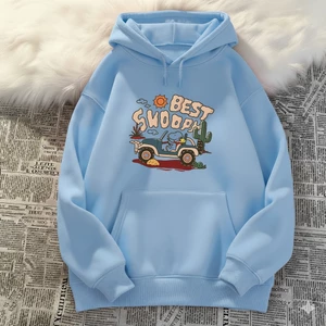 Áo Hoodie Trẻ Em – Hình Chú Chó Lái Xe Best Shoopy Dễ Thương, Nỉ Cotton Dày Dặn Giữ Ấm Tốt (M 308)