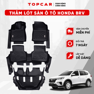 Thảm lót sàn ô tô HONDA BRV TOPCAR chất liệu nhựa TPE nguyên sinh cao cấp không chứa chất độc hại