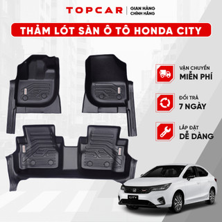 Thảm lót sàn ô tô HONDA CITY TOPCAR chất liệu nhựa TPE nguyên sinh cao cấp không chứa chất độc hại