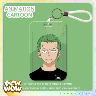 Bao Đựng Thẻ Nhân Viên Nhựa ABS Phong Cách Nhân Vật Anime Manga One Piece Zoro Green Warrior Tóc Xanh