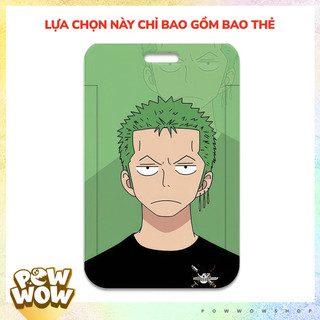Bao Đựng Thẻ Nhân Viên Nhựa ABS Phong Cách Nhân Vật Anime Manga One Piece Zoro Green Warrior Tóc Xanh