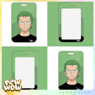 Bao Đựng Thẻ Nhân Viên Nhựa ABS Phong Cách Nhân Vật Anime Manga One Piece Zoro Green Warrior Tóc Xanh
