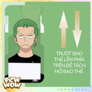 Bao Đựng Thẻ Nhân Viên Nhựa ABS Phong Cách Nhân Vật Anime Manga One Piece Zoro Green Warrior Tóc Xanh