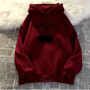 Áo Hoodie Dễ Thương Cho Bé – Hình Quả Cheery Daliy, Chất Nỉ Cotton Êm Ái Giữ Ấm Hiệu Quả (M 309)