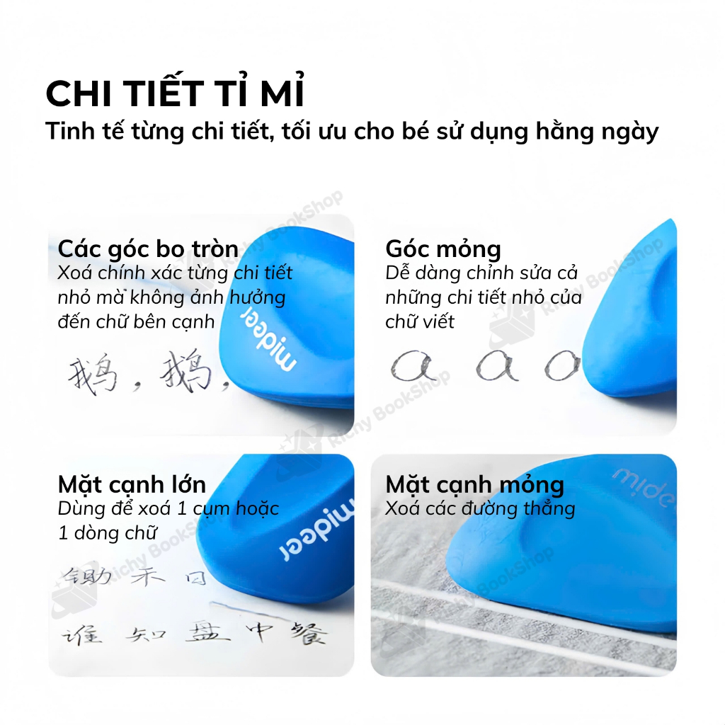 Tẩy gôm bút chì không bụi Mideer Dust-free Eraser