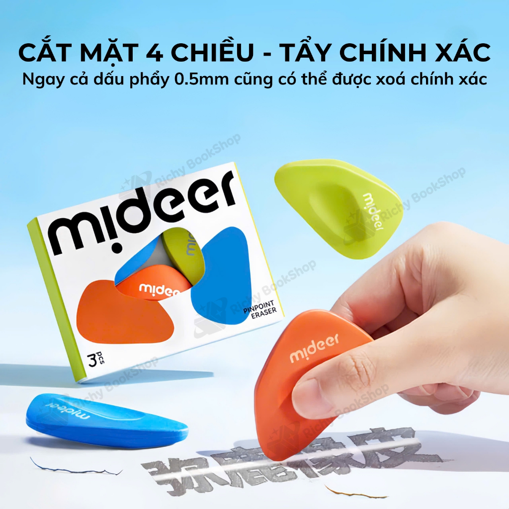 Tẩy gôm bút chì không bụi Mideer Dust-free Eraser