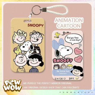 Bao Đựng Thẻ Nhân Viên Nhựa ABS Phong Cách Hội Bạn Thân Peanuts Snoopy Cổ Điển