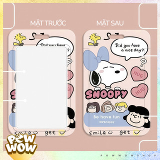 Bao Đựng Thẻ Nhân Viên Nhựa ABS Phong Cách Hội Bạn Thân Peanuts Snoopy Cổ Điển