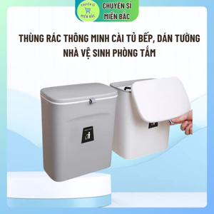 Thùng rác thông minh cài tủ bếp, dán tường nhà vệ sinh phòng tắm kèm