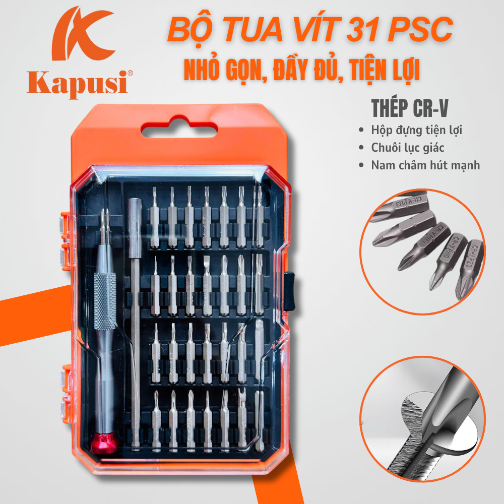Bộ tua vít đa năng 31 chi tiết HARDEN – Nhỏ gọn, đầy đủ, siêu tiện lợi 550131