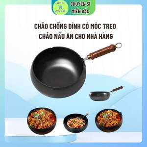 Chảo chống dính có móc treo Chảo nấu ăn cho nhà hàng